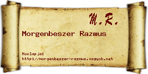 Morgenbeszer Razmus névjegykártya
